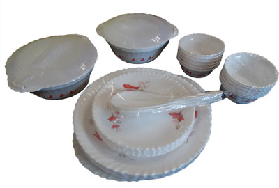 

NextWhat Eleganza Pack of 32 Pcs Dinner Set(Microfibre)