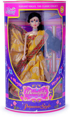 

Planet of Toys Beautifuly Saree(Yellow)
