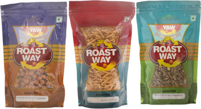 

Roast Way Aloo Laccha & Pumpkin Seed & Rudraksh Gur Chana Roasted Namkeen Combo(3)