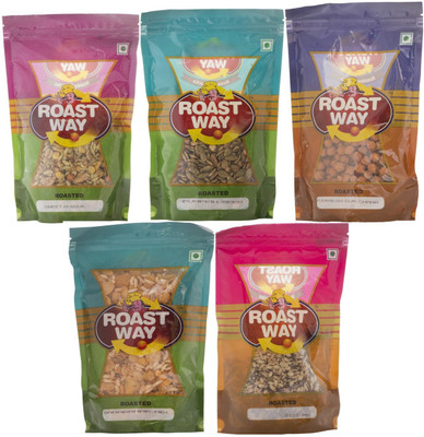 

Roast Way Pumpkin Seed & Rudraksh Gur Chana & Sadabahar Mix & Seed Mix & Sweet N Sour Roasted Namkeen Combo(5)