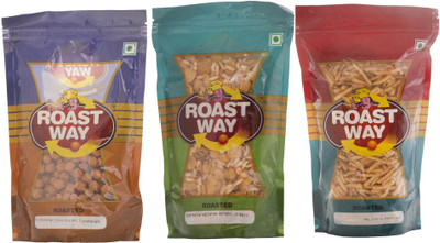 

Roast Way Aloo Laccha & Rudraksh Gur Chana & Sadabahar Mix Roasted Namkeen Combo(3)