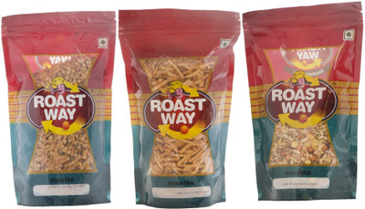 

Roast Way Aloo Laccha & Navratan Mix & Oats N Alsi Mix Roasted Namkeen Combo(3)