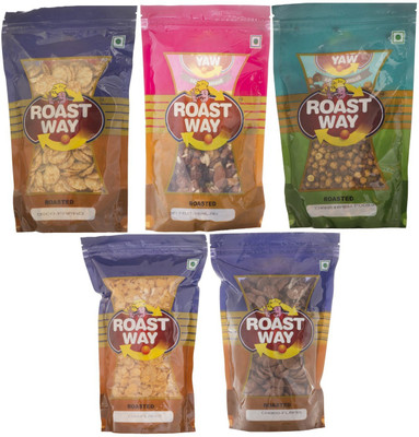 

Roast Way Chana Nimbu Podina & Choco Flakes & Corn Flakes & Disco Papad & Dry Fruit Trail Mix Roasted Namkeen Combo(5)