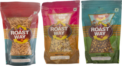 

Roast Way Aloo Laccha & Chana Jor Garam & Chana Nimbu Podina Roasted Namkeen Combo(3)