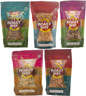 

Roast Way Aloo Laccha & Beej Masoor & Chana Hing Jeera & Chana Jor Garam & Chana Nimbu Podina Roasted Namkeen Combo(5)