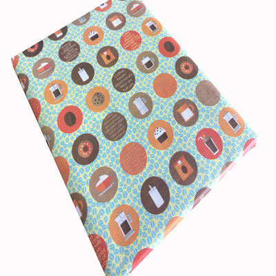 

EVINCE GIFT WRAPPING PAPER cooffee and its refreshing informations PAPER Gift Wrapper(light brown and blue)