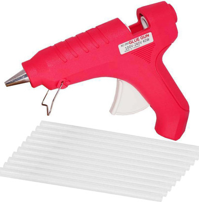 

Yashmit Red 40W Leak Proof Glue Gun With 10 Glue Sticks For Quick Repairs, Paper & Cloth High-Tech Professional Electronic Standard Temperature Corded Glue Gun(11 mm)
