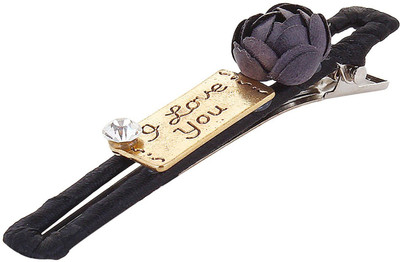 

Fayon Designer Modern Grey Mini Rose Black Hair Clip(Grey)