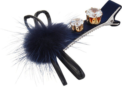 

Fayon Fashion Statement Blue Beanie Double Crystal Blue Hair Clip(Blue)