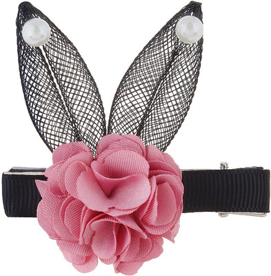 

Fayon Contemporary Fashion Peach Jasmine Flower Black Hair Clip(Pink)