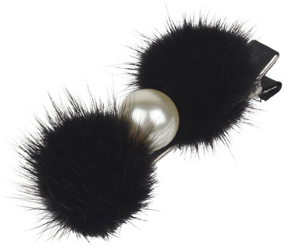 

Fayon Contemporary Statement White Pearl Black Bobby Hair Clip(Black)