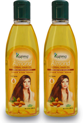 

KAZIMA Almond Herbal Hair Oil (Pack of 2) Ideal for Anti Hair Fall control & Maintains healthy scalp & Promote Hair Growth (100ML) Hair Oil(100 ml)