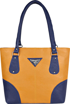 

Sahal Hand-held Bag(Tan, Blue), Blue;tan