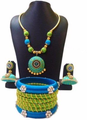 Multiline Company Dori Blue, Green Jewellery Set(Pack of 1)
