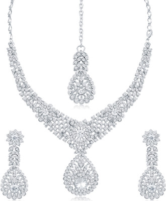 Sukkhi Alloy Gold-plated Silver Jewellery Set(Pack of 1)