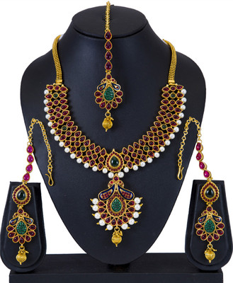 Sukkhi Alloy Gold-plated Gold Jewellery Set(Pack of 1)