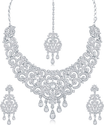 Sukkhi Alloy Gold-plated Silver Jewellery Set(Pack of 1)