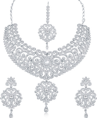 Sukkhi Alloy Gold-plated Silver Jewellery Set(Pack of 1)