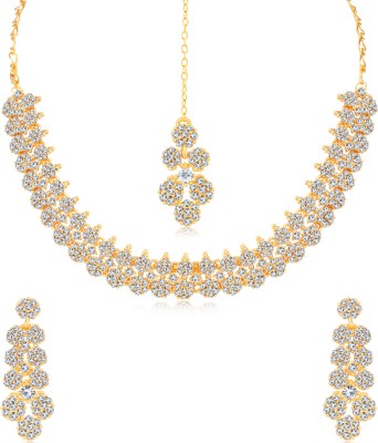 Sukkhi Alloy Gold-plated Gold Jewellery Set(Pack of 1)