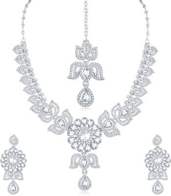 Sukkhi Alloy Gold-plated Silver Jewellery Set(Pack of 1)