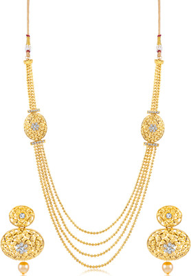 Sukkhi Alloy Gold-plated Gold Jewellery Set(Pack of 1)