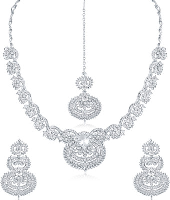 Sukkhi Alloy Gold-plated Silver Jewellery Set(Pack of 1)