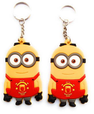 

HatsOff Manchester Minions Cartoon Key chain Rubber Key Ring ( Pack Of 2 ) … Key Chain
