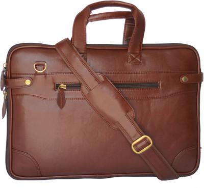 

AirLeather 15.6 inch Expandable Laptop Messenger Bag(Brown)