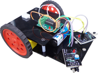 

NASA Tech Obstacle avoiding robot – Ready to run complete obstacle avoiding robotic vehicle – project kit with instruction manual(Black)
