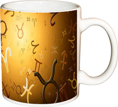 

ShopBuzz Zodiac All Symbol Printed Coffee Ceramic Mug(350 ml), Multicolor