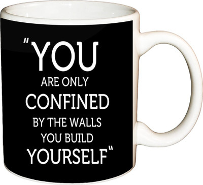 

ShopBuzz You Are Only Confined Printed Coffee Ceramic Mug(350 ml), Multicolor