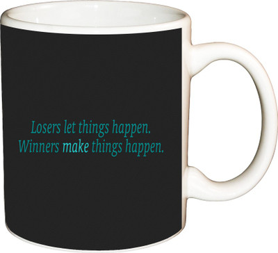 

ShopBuzz Loser Let Things Happen Printed Coffee Ceramic Mug(350 ml), Multicolor