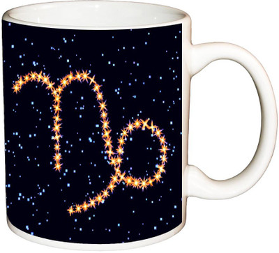 

ShopBuzz Zodiac Space Look Printed Coffee Ceramic Mug(350 ml), Multicolor