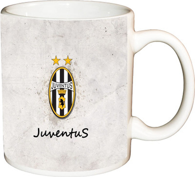 

ShopBuzz Juventus Printed Coffee Ceramic Mug(350 ml), Multicolor