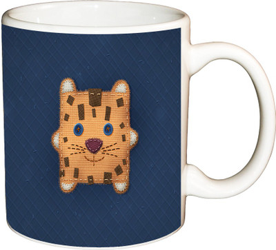 

ShopBuzz Mountain Lion Printed Coffee Ceramic Mug(350 ml), Multicolor