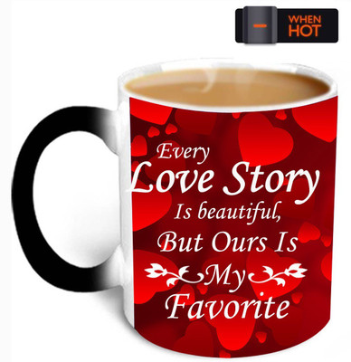 

Santa Heat sensitive magic colour changing Ceramic Mug(350 ml), Black;red