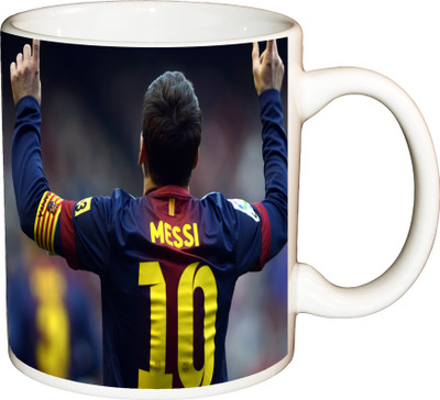 

ShopBuzz Messi No 10 Printed Coffee Ceramic Mug(350 ml), Multicolor