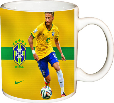 

ShopBuzz CBF Brasil Printed Coffee Ceramic Mug(350 ml), Multicolor
