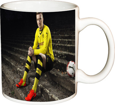 

ShopBuzz Marco Rus Printed Coffee Ceramic Mug(350 ml), Multicolor