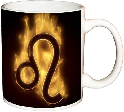 

ShopBuzz Zodiac Fire Printed Coffee Ceramic Mug(350 ml), Multicolor