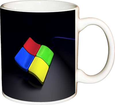 

ShopBuzz Colour Window Printed Coffee Ceramic Mug(350 ml), Multicolor