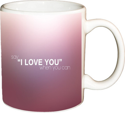 

ShopBuzz Say I Love You Printed Coffee Ceramic Mug(350 ml), Multicolor
