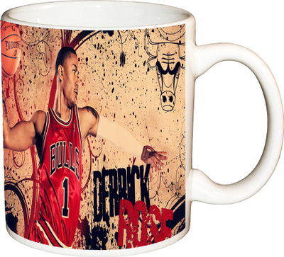 

ShopBuzz Bulls Rose Printed Coffee Ceramic Mug(350 ml), Multicolor