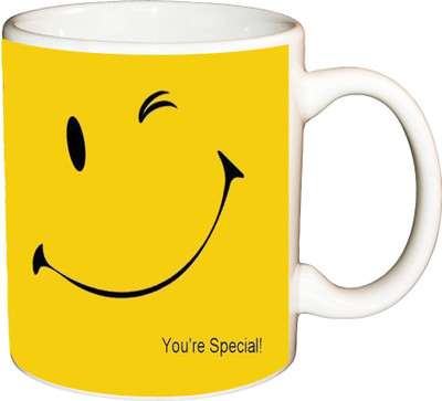 

ShopBuzz You Are Special Printed Coffee Ceramic Mug(350 ml), Multicolor