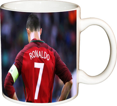 

ShopBuzz Ronaldo Printed Coffee Ceramic Mug(350 ml), Multicolor