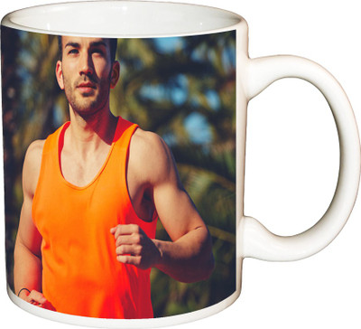 

ShopBuzz Athlete Running Printed Coffee Ceramic Mug(350 ml), Multicolor