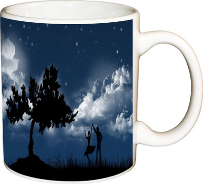 

ShopBuzz Couple Dance Printed Coffee Ceramic Mug(350 ml), Multicolor