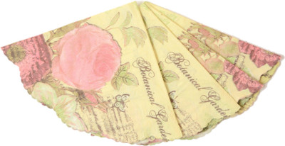 

NestRoots Tissue paper table napkins Yellow printed Doilies placement mats Party Essentials Cocktail tissues … Yellow Napkins(20 Sheets)