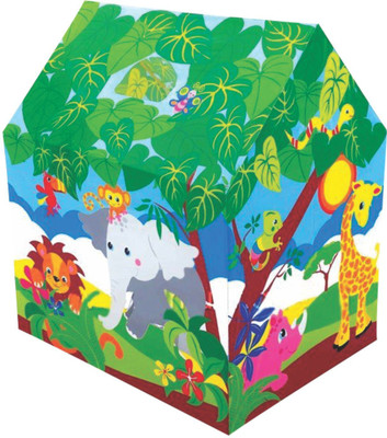 

Kirat Colorfull Safari Play Tent House With Light and Wheels ,Multicolor By Krasa(Multicolor)