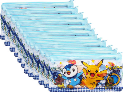 

Asera Pokemon Cartoon Art Plastic Pencil Boxes(Set of 12, Blue)